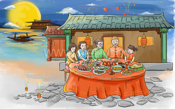 賞中秋圓月享美好時(shí)光，企鵝糧油機(jī)械祝您中秋團(tuán)圓快樂(lè)(圖2)